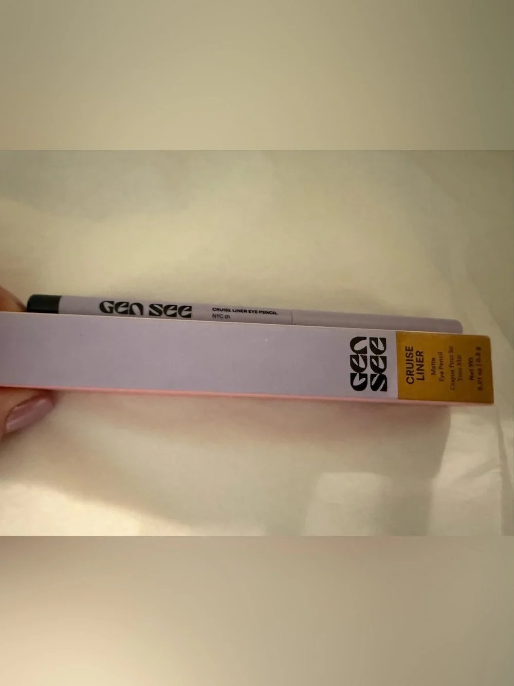 Gen See Cruise Liner Matte eye pencil - shade 01 NYC Matt jet black